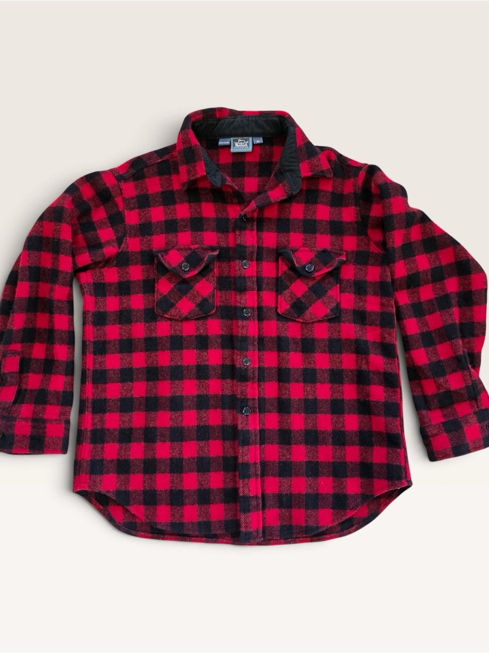 Vintage Woolrich Buffalo Plaid Wool Shirt Jacket XL USA